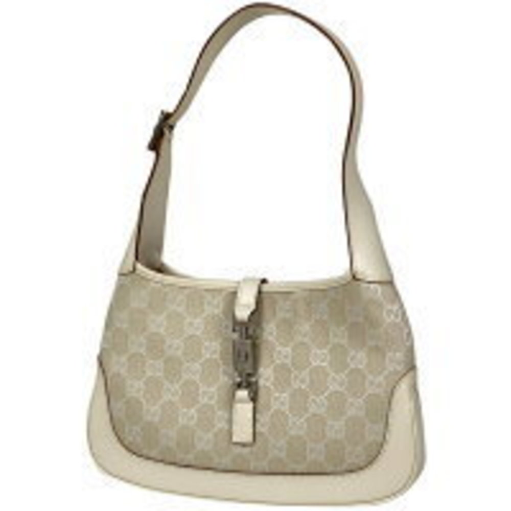 Gucci Jackie Shoulder Bag GG Canvas White - Picture 1 of 6